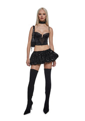 Shimmer Illusions Micro Skirt
