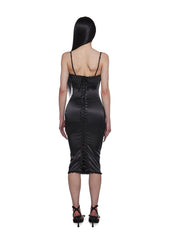 Loyal Maneater Midi Dress - Black