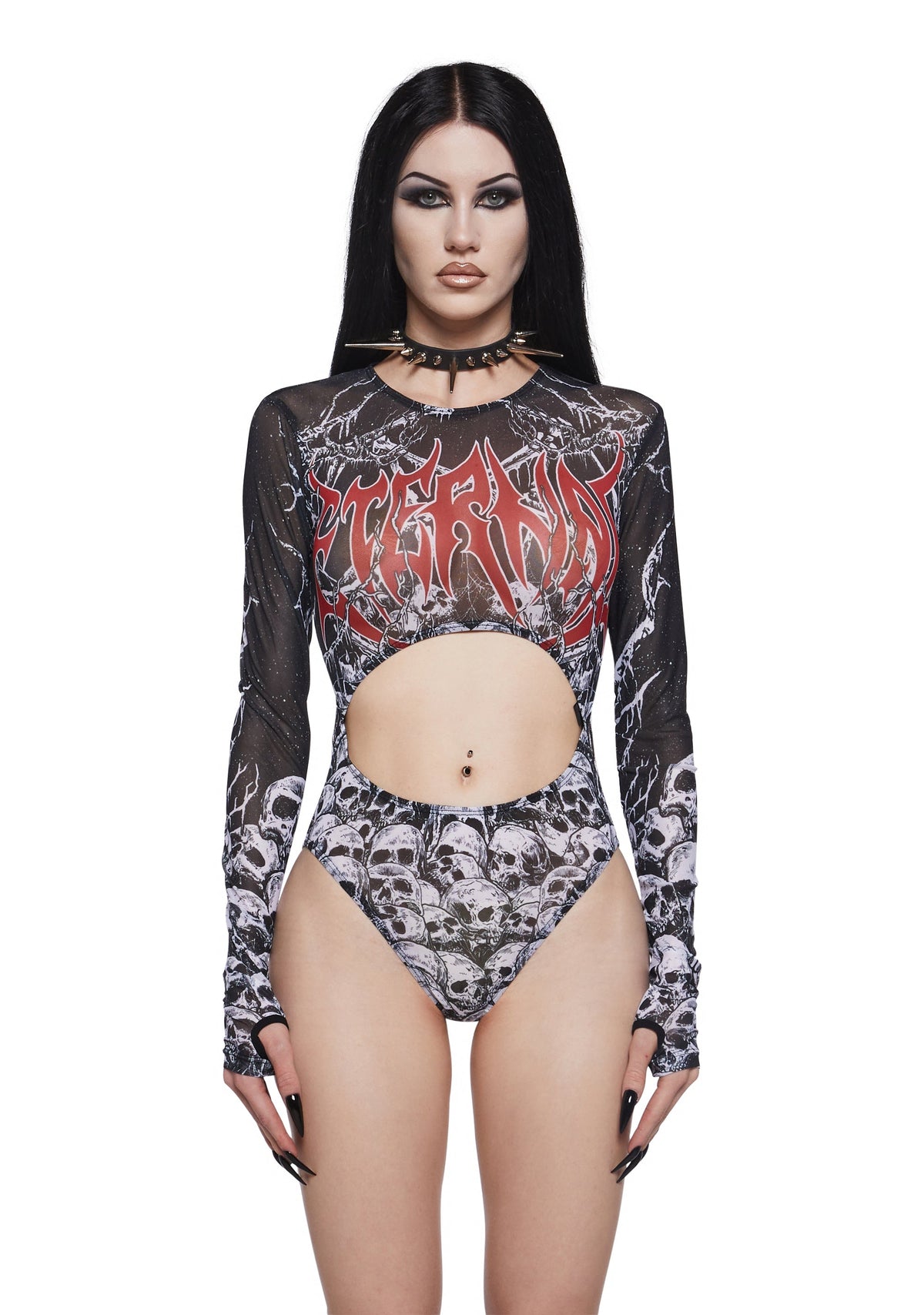 Graveyard Anthem Cut Out Bodysuit