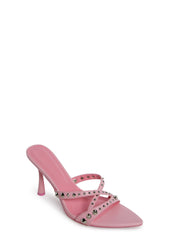Total Perks Studded Mules - Pink