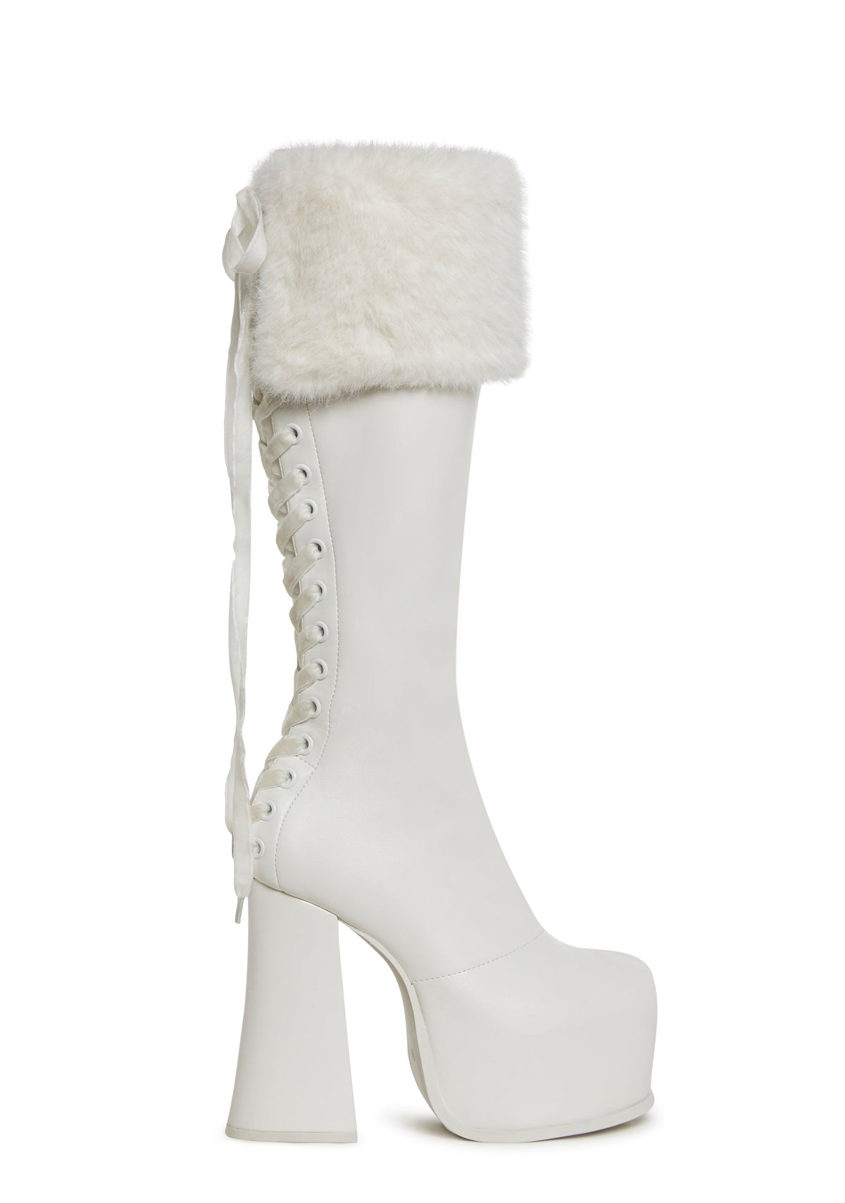Sweetest Wishes Platform Boots - White