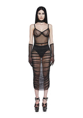 Ruin The Friendship Mesh Dress And Gloves Set
