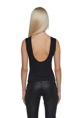 Elegant Turn Short Sleeve Top - Black