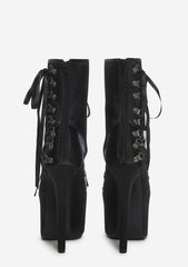 Glamtopia Lace -Up Platform Heels