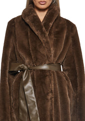 Signal Maxi Faux Fur Coat