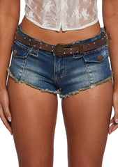 Vibing Sounds Faux Fur Belt - Brown