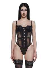 Essentials Lace Corset - Black