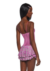 Secret Notes Plaid Mini Dress