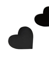 Dom Squad Black Wet Vinyl Heart Pasties
