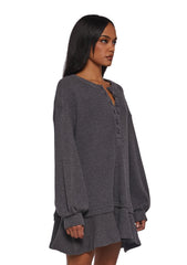 First Glances Trapeze Dress - Gray