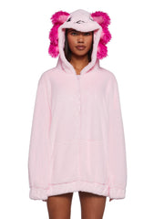 Axolotl Faux Fur Hoodie