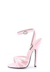 Domina-108 Strappy Ankle Wrap Sandals-Baby Pink
