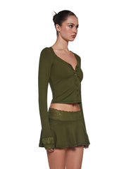 Hallway Season Skirt Set - Green