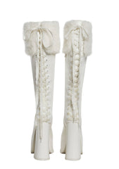 Sweetest Wishes Platform Boots - White