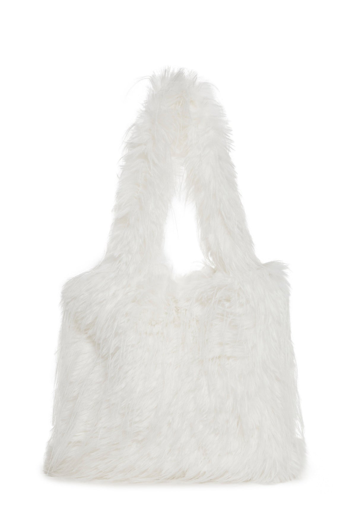 Star Dream Faux Fur Shoulder Bag - White