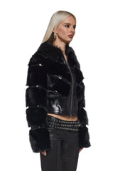 Star Power Faux Fur Jacket