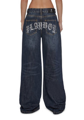 Sinful Attitude Wide Leg Jeans - Playboy