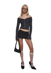 Sweet Face Off The Shoulder Cardigan