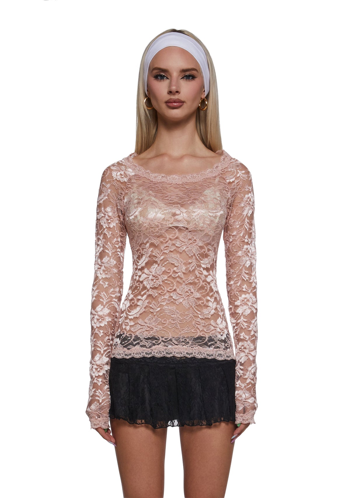 Sweet Surrender Lace Top - Pink