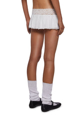 Fierce Flirt Lace Skirt - White