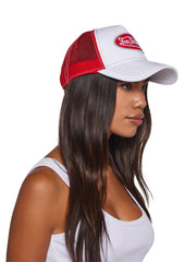 White And Red Trucker Hat
