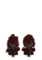 Chic Vanity Faux Fur Pointed Heels