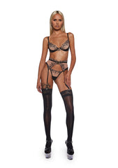 Playboy Bunny Kiss 3-Piece Garter Short Set