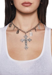 Goth Cross Necklace