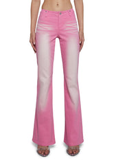 Elle Low Rise Jeans- Pink