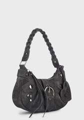 Gray Kiss Shoulder Bag