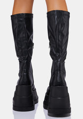 Stomp-200 Platform Knee High Boots