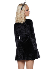 Mourning The Light Velvet Dress - White