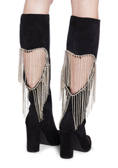 Jacqueline Heeled Boots - Black