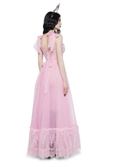 Dance With Death Sleeveless Maxi Dress - Pink