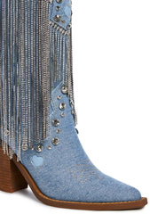 Present Perfect Cowboy Boots - Blue