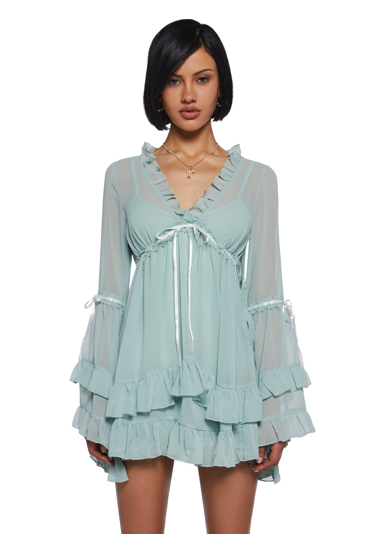 Real Divinity Mini Dress - Light Green