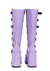 Camel-223 Platform Glow In The Dark Knee High Boots