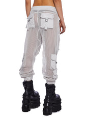 Complex Nights Fishnet Cargo Pants - Gray