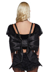Socialite Sweetness Bow Backpack - Black
