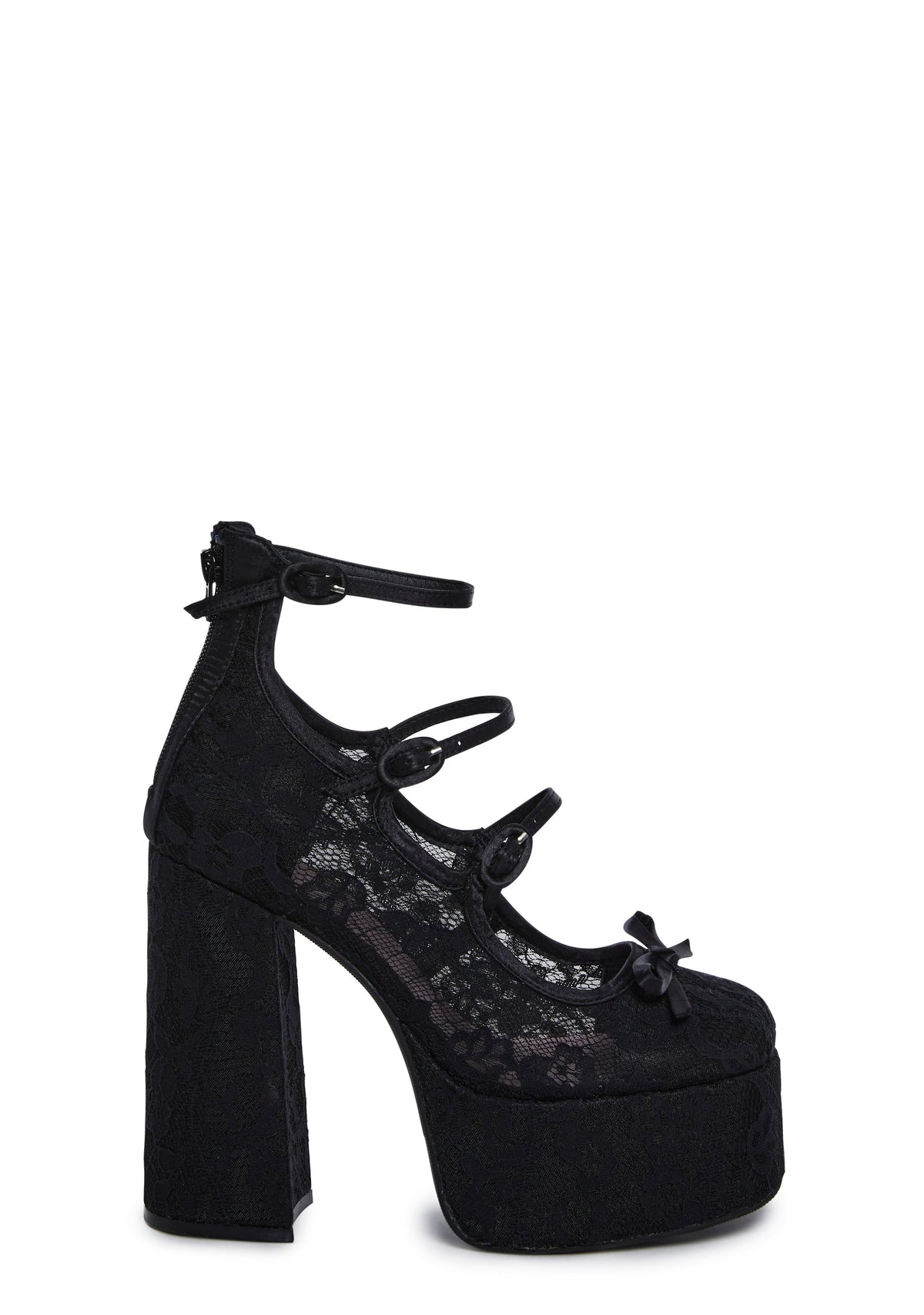 Smiling Melody Platform Heels - Black
