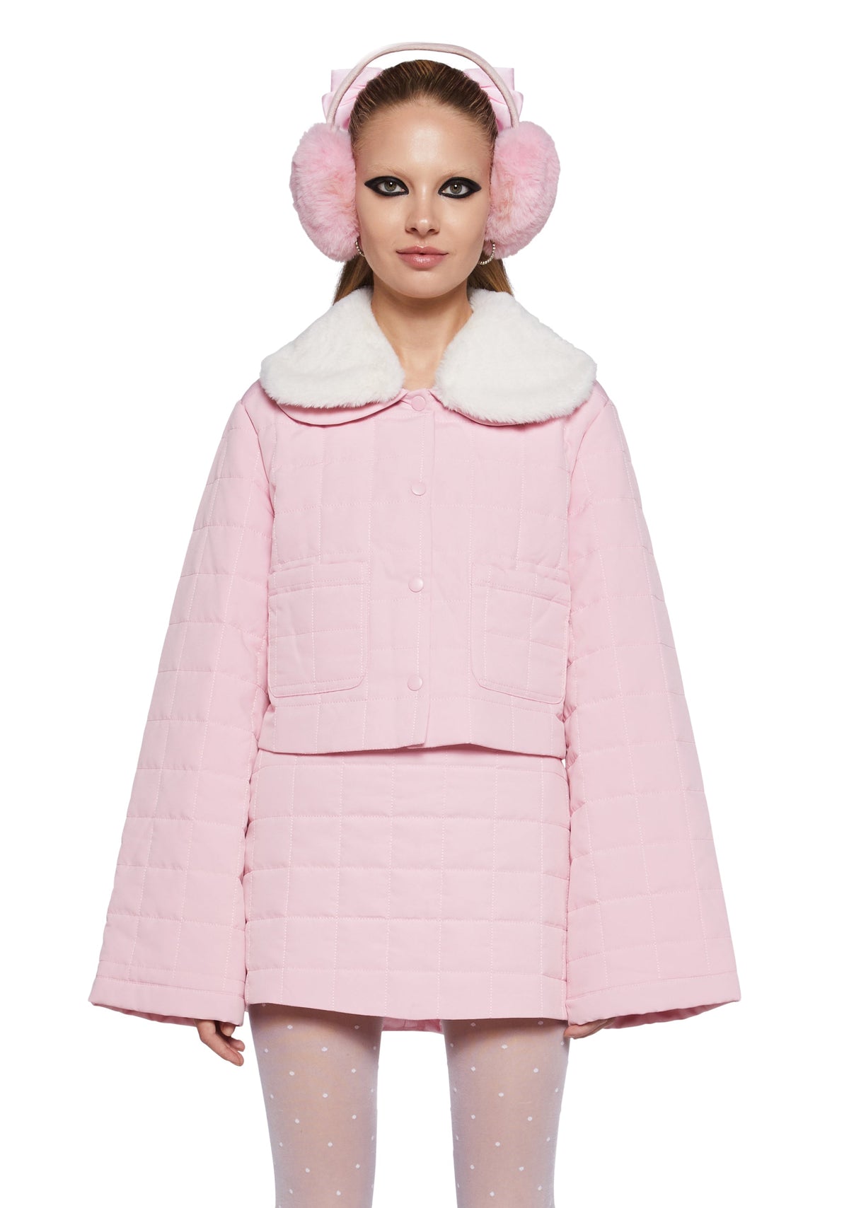 Polar Express Quilted Jacket  - Pink