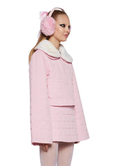 Polar Express Quilted Jacket  - Pink