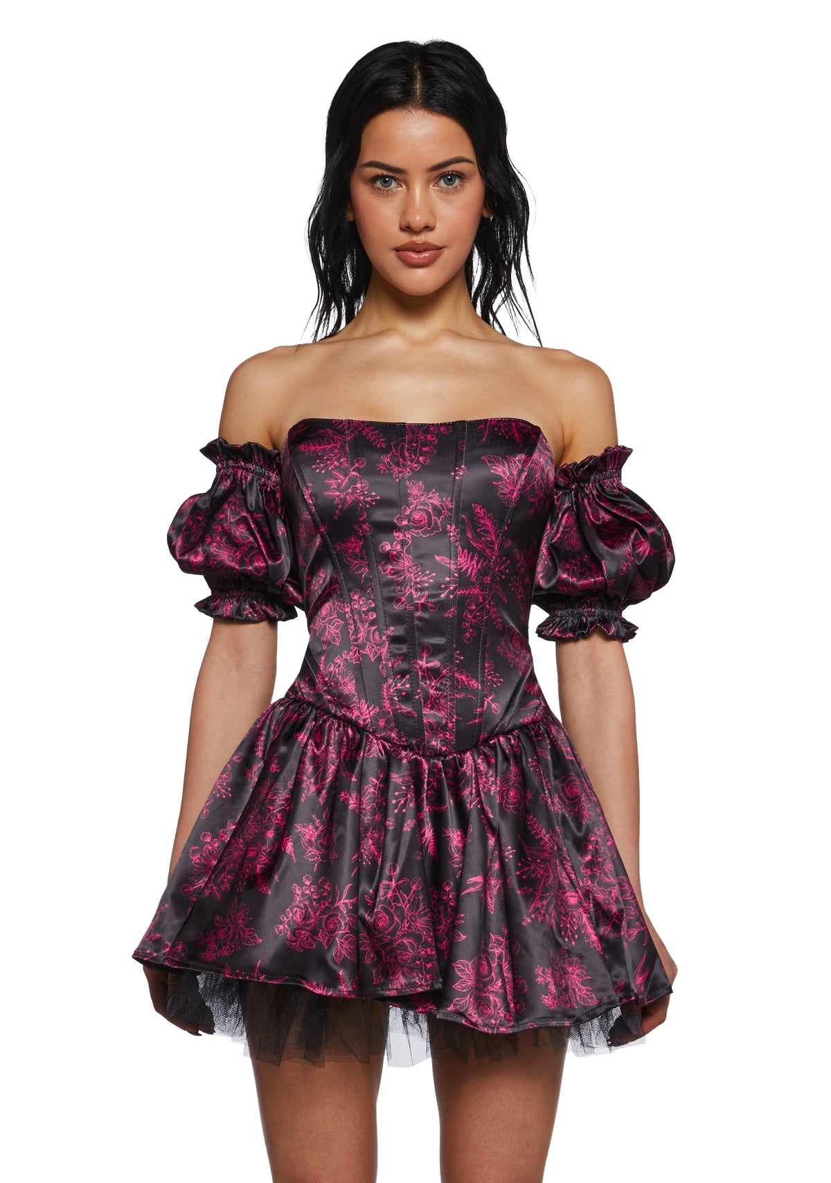 Holding Court Corset Dress - Black