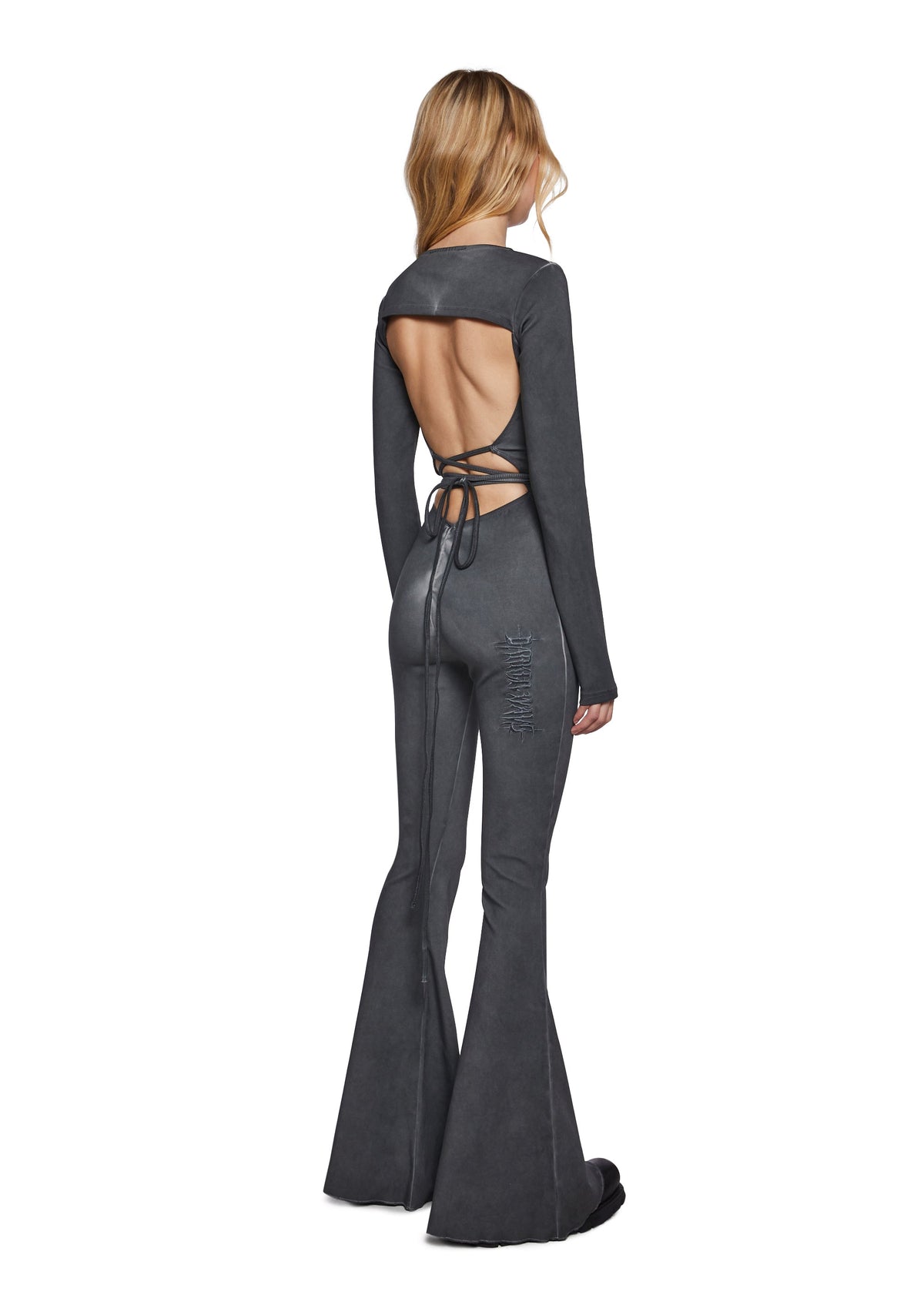 Pitch Open Back Jumpsuit - Gray