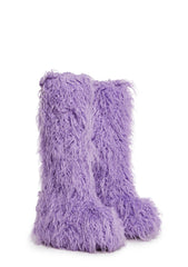 Liquid Rhythm Faux Fur Boots - Purple