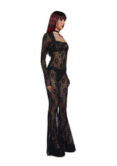 Enraptured Nightfall Lace Jumpsuit
