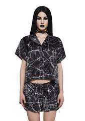 Walking Into Spiderwebs PJ Set