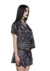 Walking Into Spiderwebs PJ Set