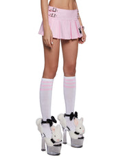 Playful Pinup Pleated Mini Skirt