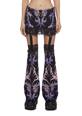 Virtually Lovesick Mini Skirt With Leg Warmers